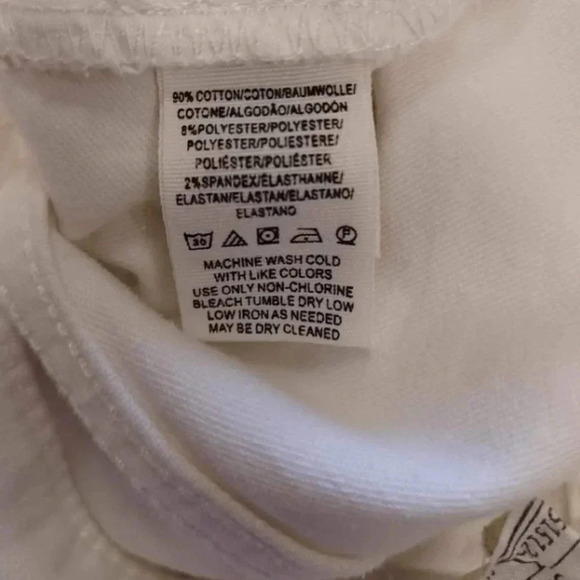 Free People Embroidered White Straight Leg Jeans Size  25 - Picture 6 of 9